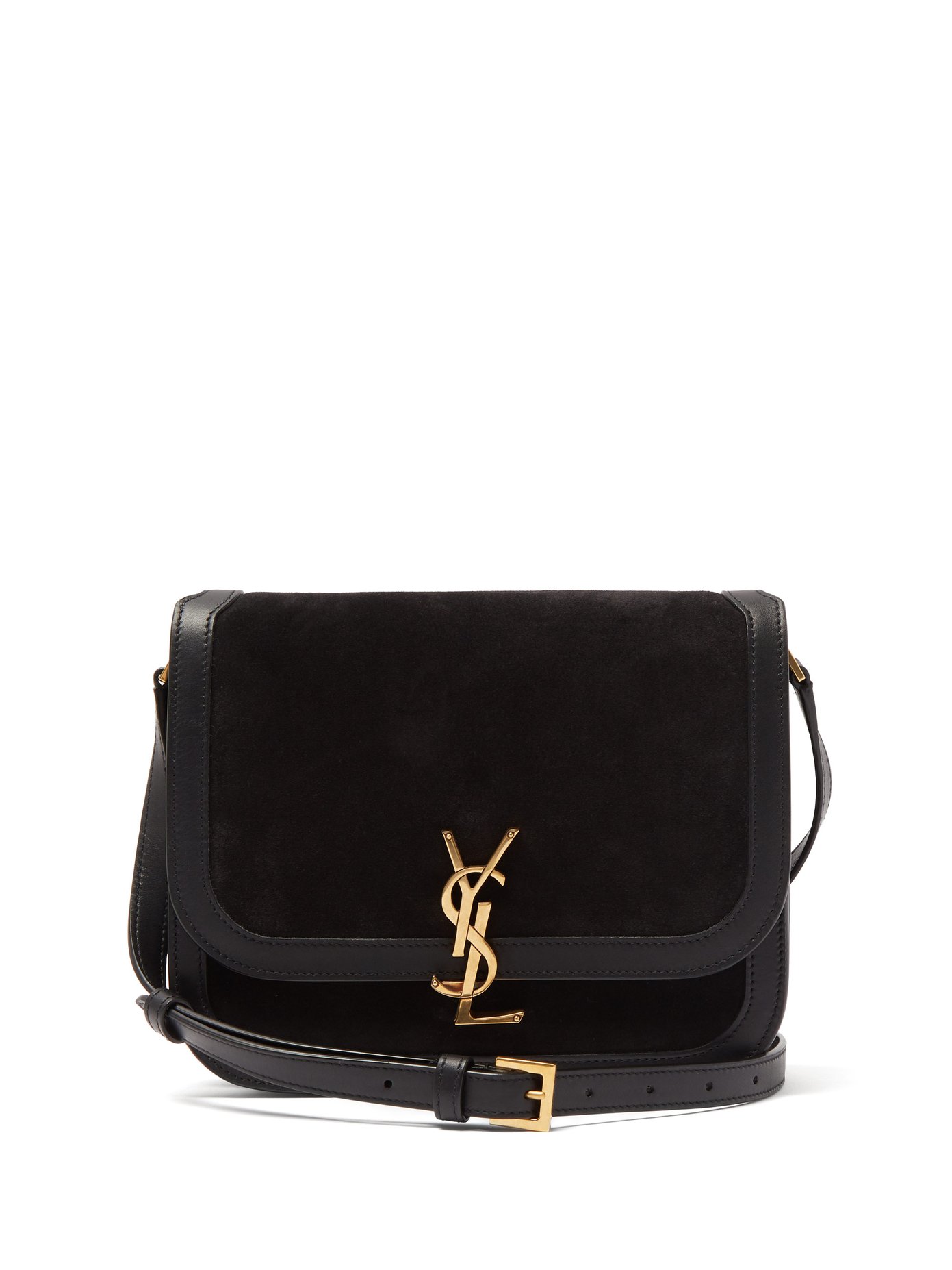 ysl all black shoulder bag