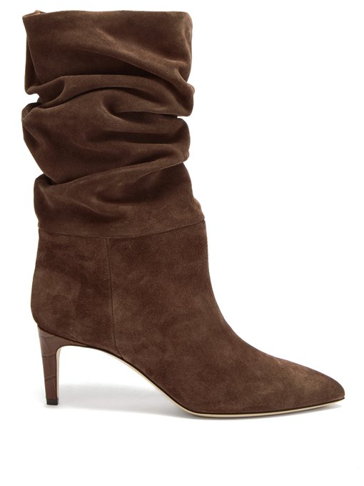 suede slouch ankle boots