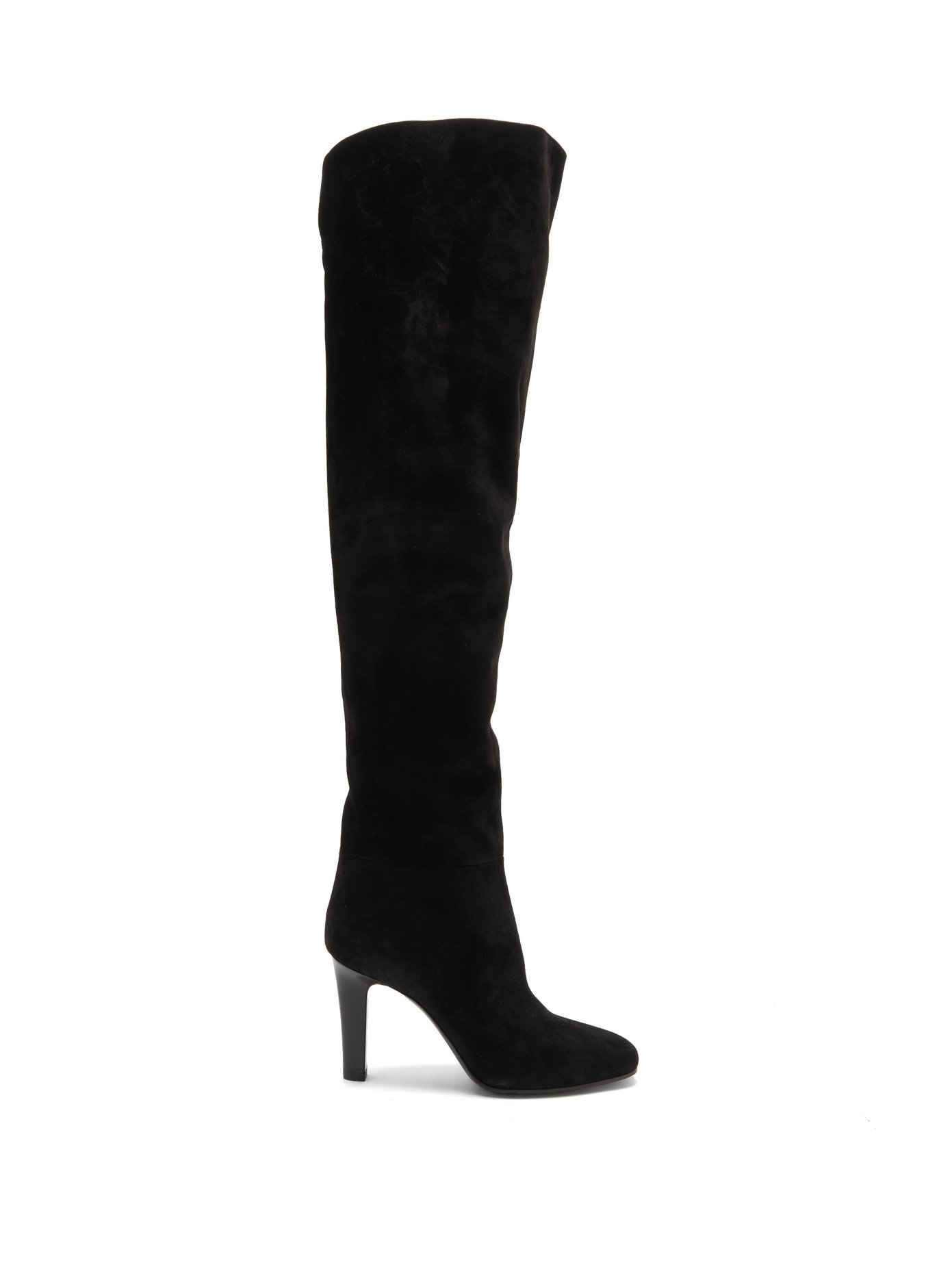 Blu over-the-knee suede boots | Saint 
