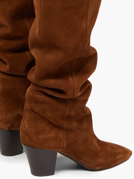 Knee-high suede boots | Saint Laurent 