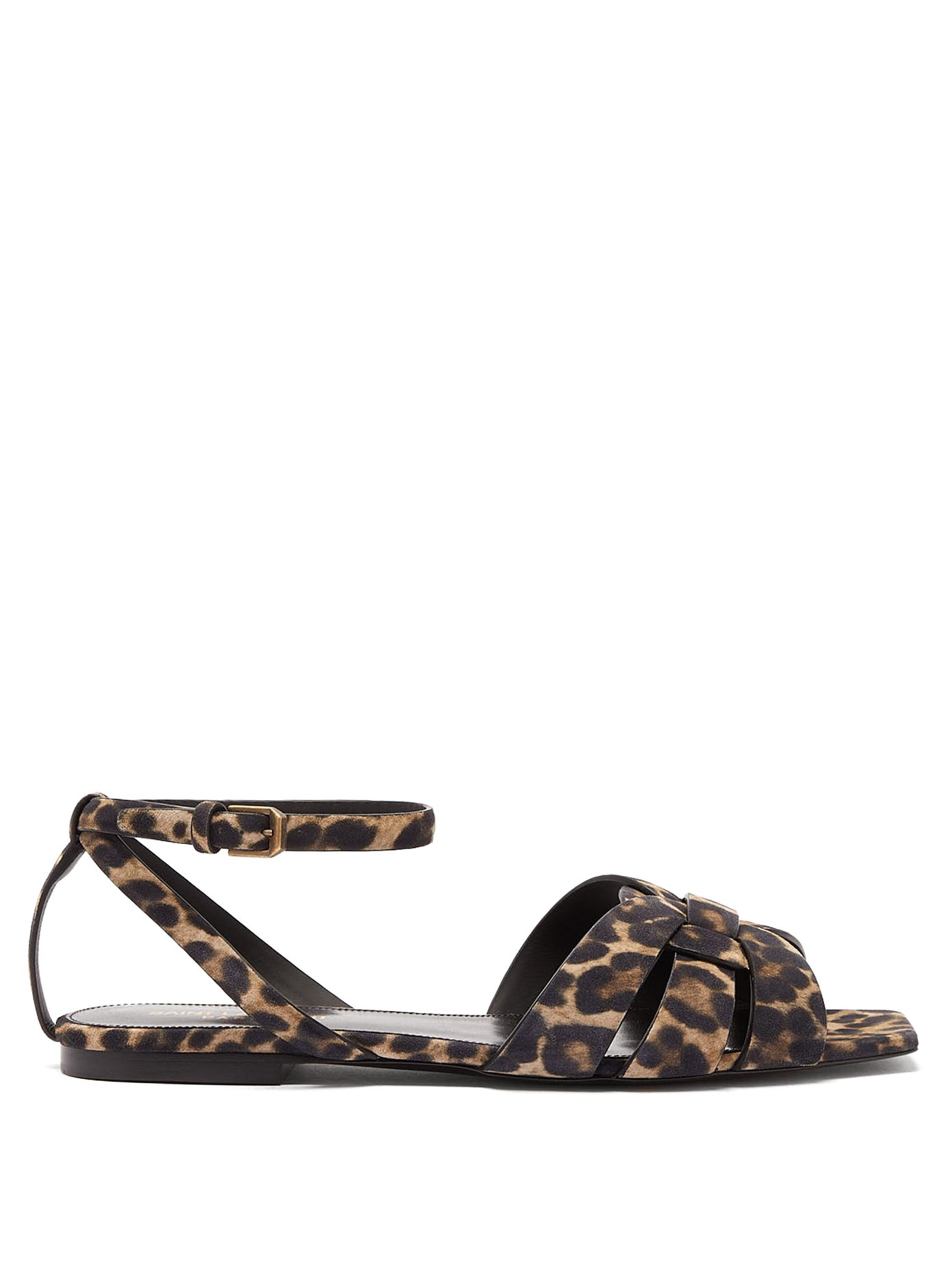 Tribute leopard-print suede sandals 