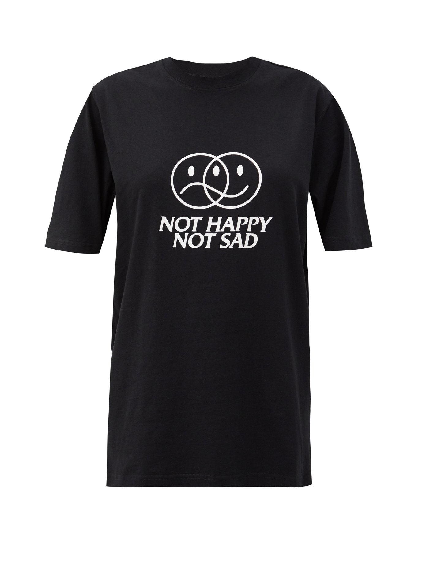 Vetements ヴェトモン Not Happy Not Sad コットンtシャツ Matchesfashion マッチズファッション