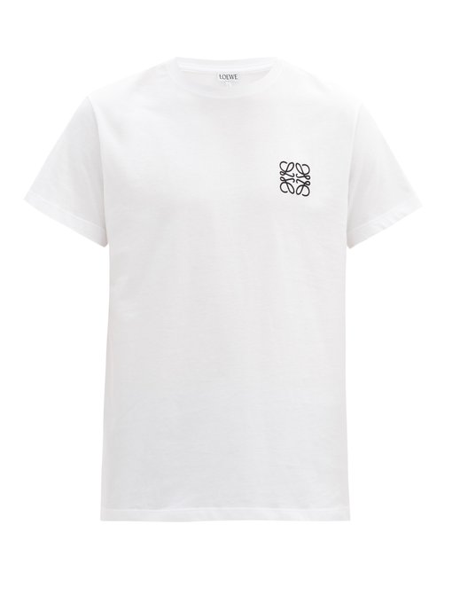 Anagram-embroidered cotton T-shirt 
