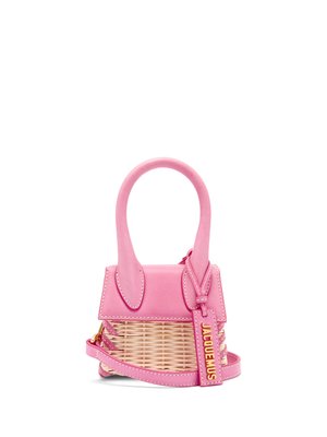Le Chiquito leather and wicker cross-body bag | Jacquemus ...
