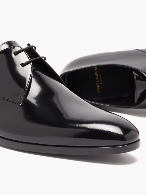 Wyatt patent-leather derby shoes 