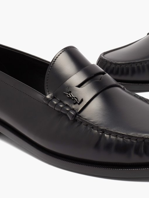 Monogram leather penny loafers | Saint 