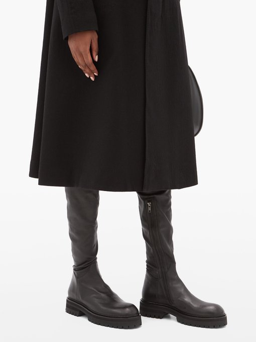 ann demeulemeester over the knee boots