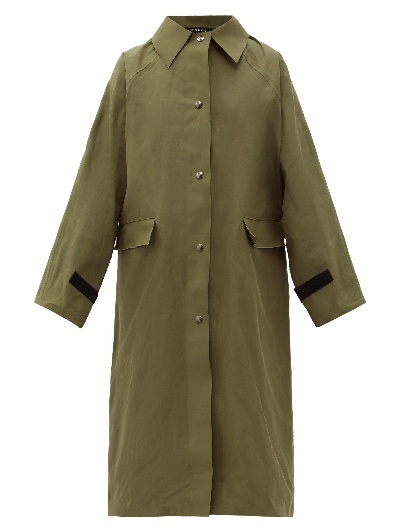 waxed cotton trench coat