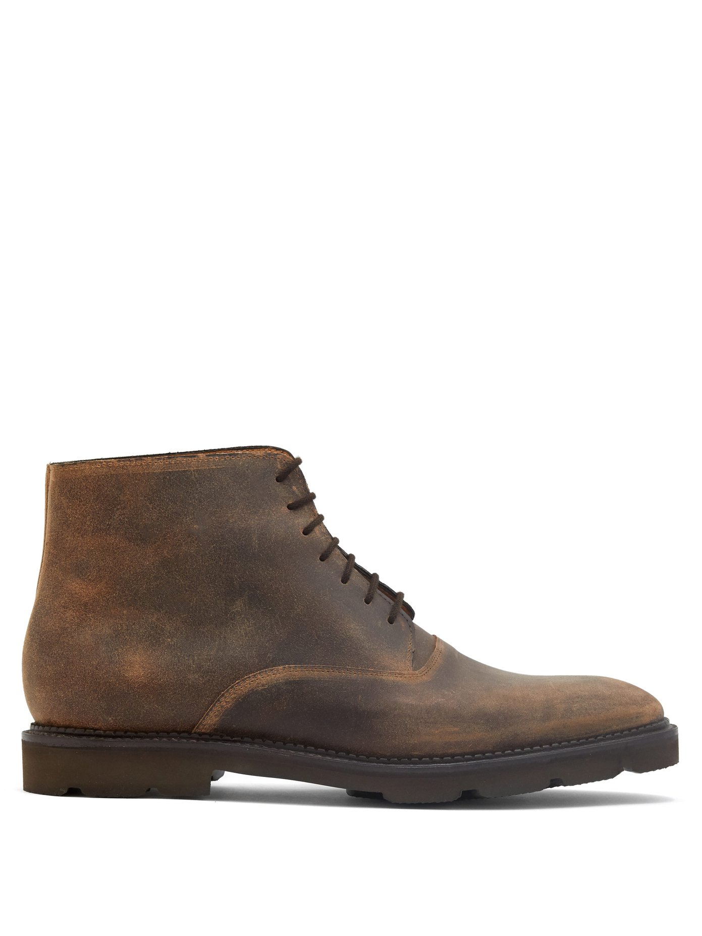 waxed suede boots mens