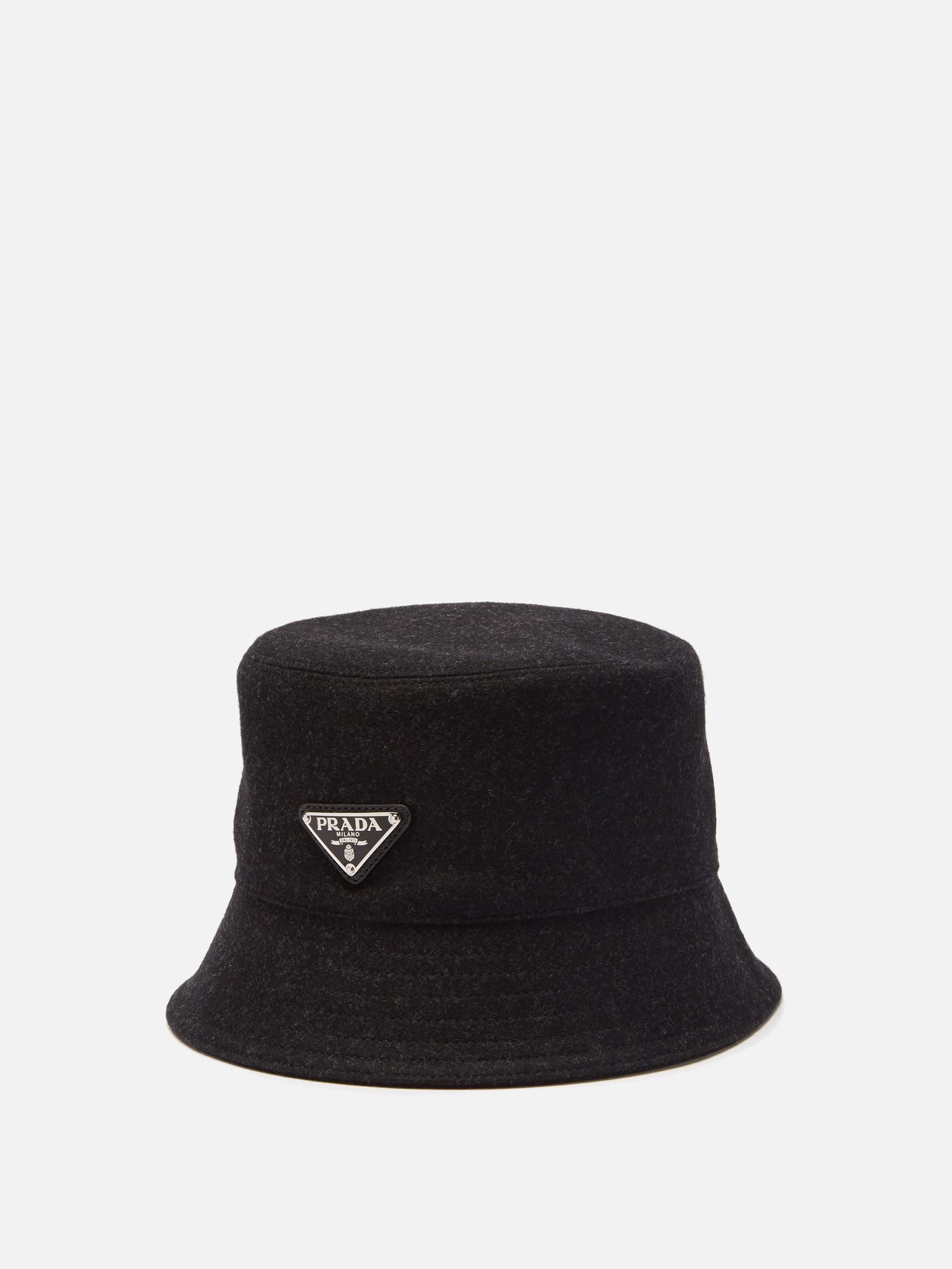 black prada bucket hat