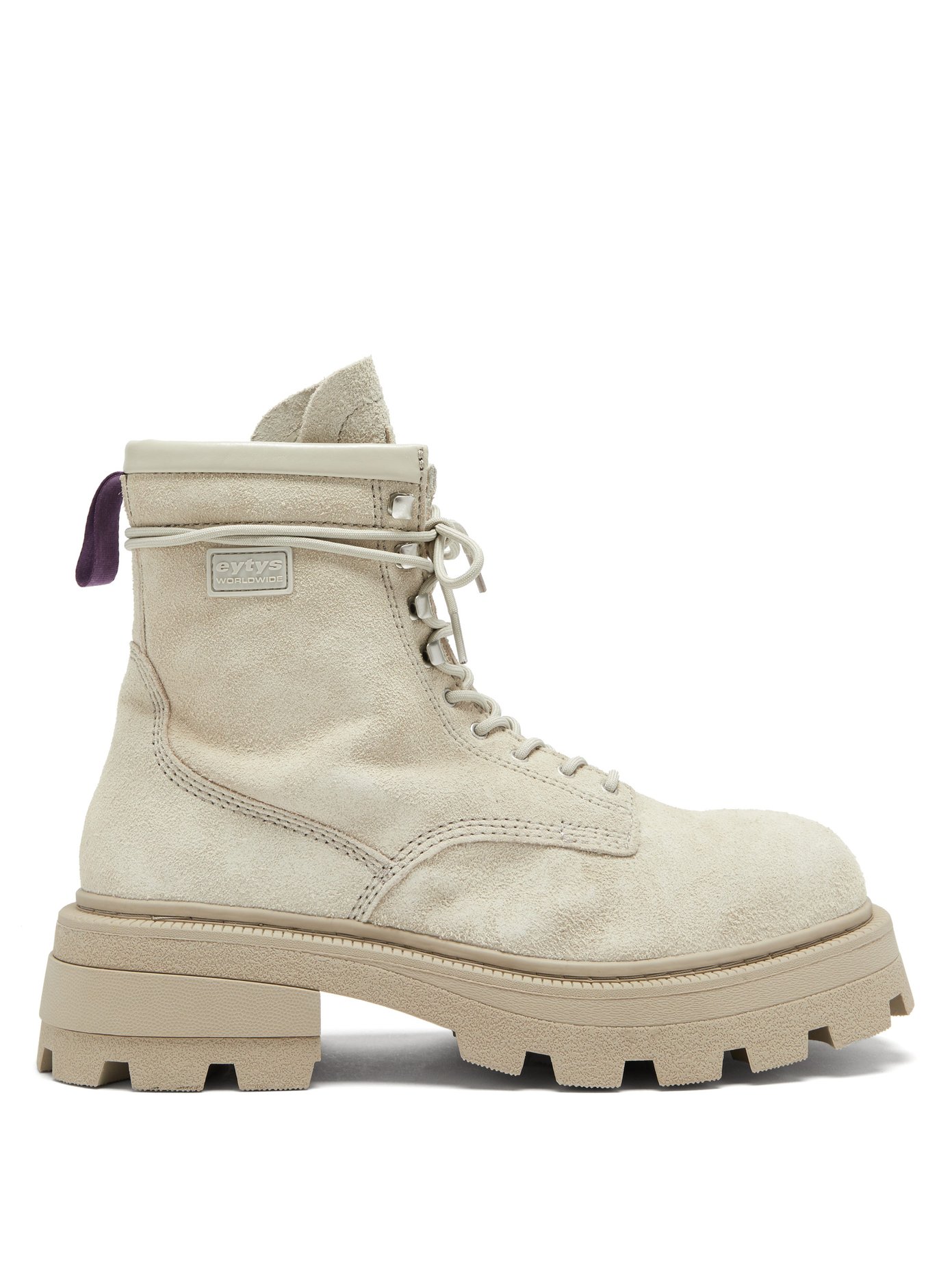 beige combat boots