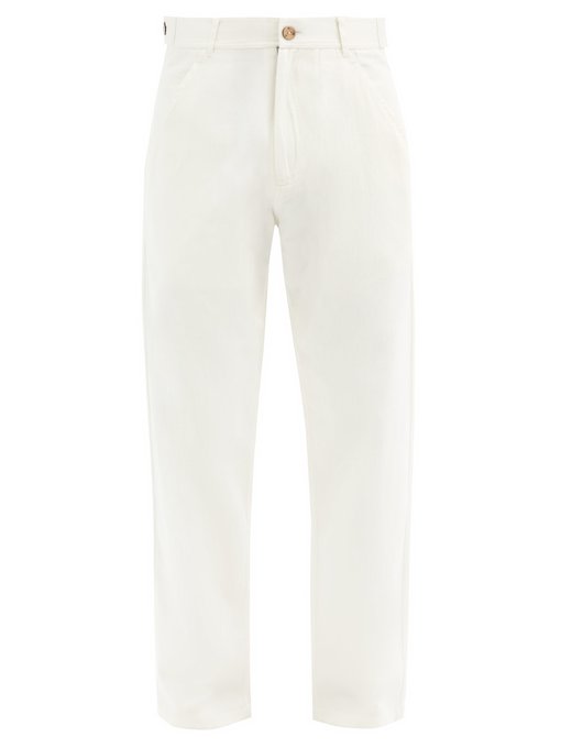 Straight Leg Cotton Herringbone Trousers Smr Days Matchesfashion Uk