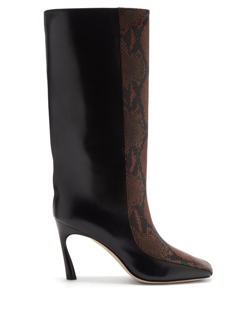 Mabyn 85 snake-effect leather knee-high 
