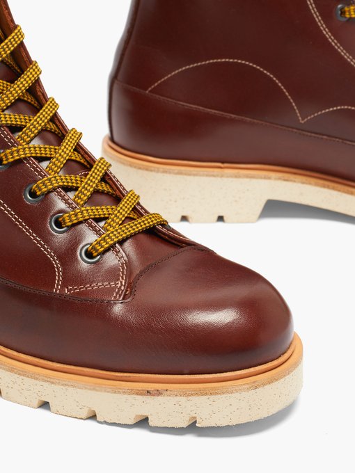 Buhl topstitched leather boots | Paul 