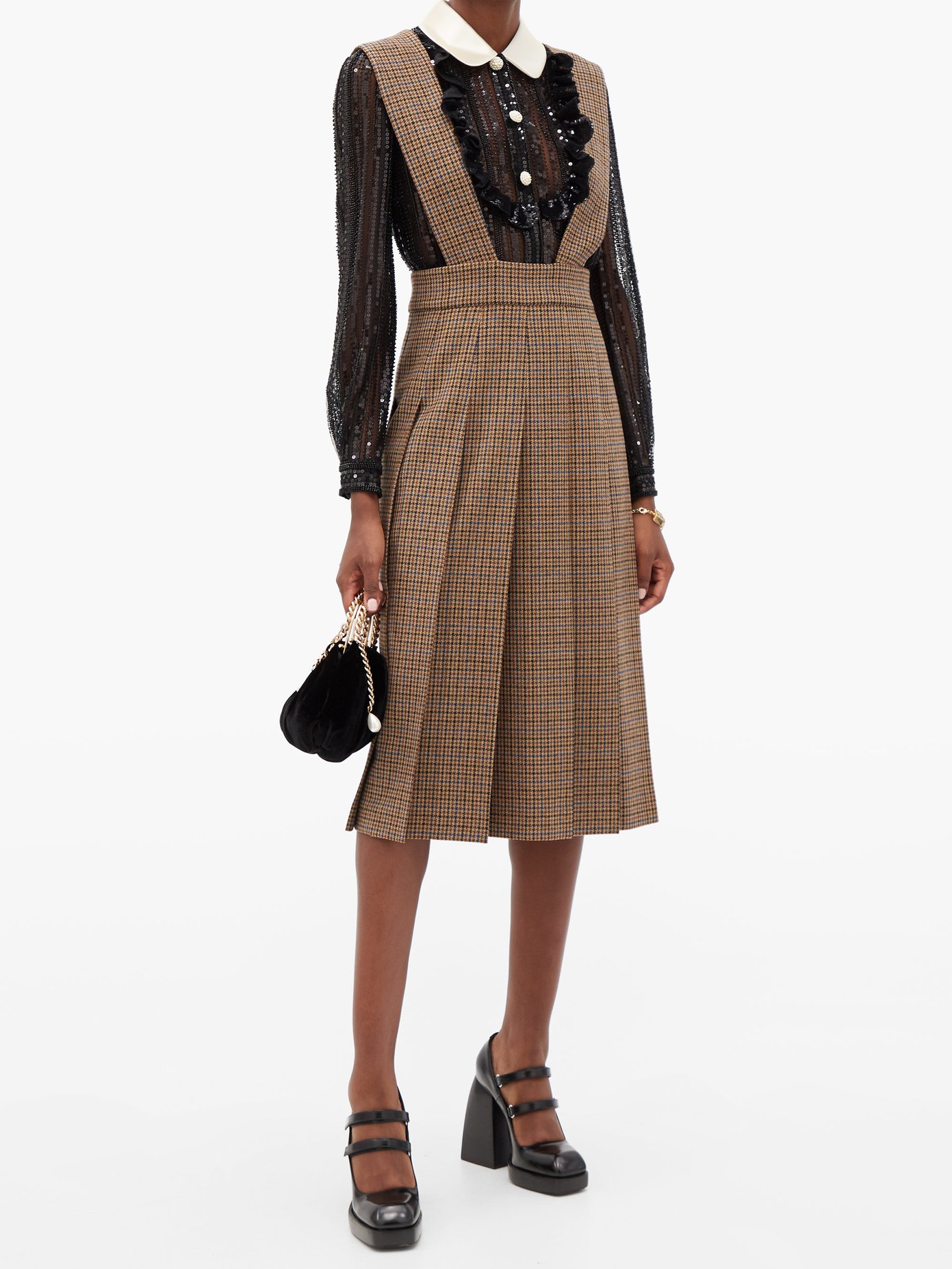 houndstooth pinafore