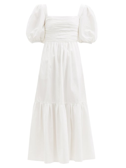 self portrait white gown