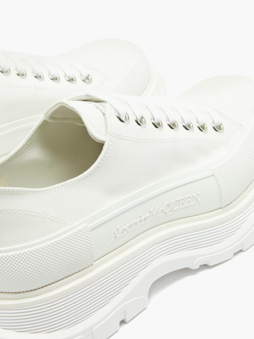 Chunky-sole canvas trainers | Alexander 