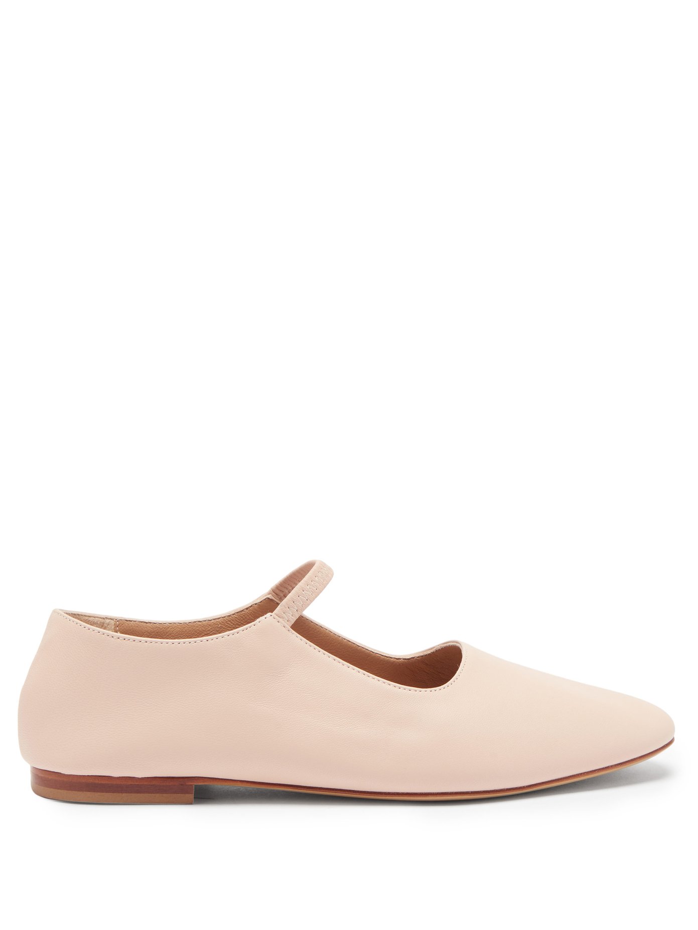 Glove leather Mary-Jane flats | Mansur 