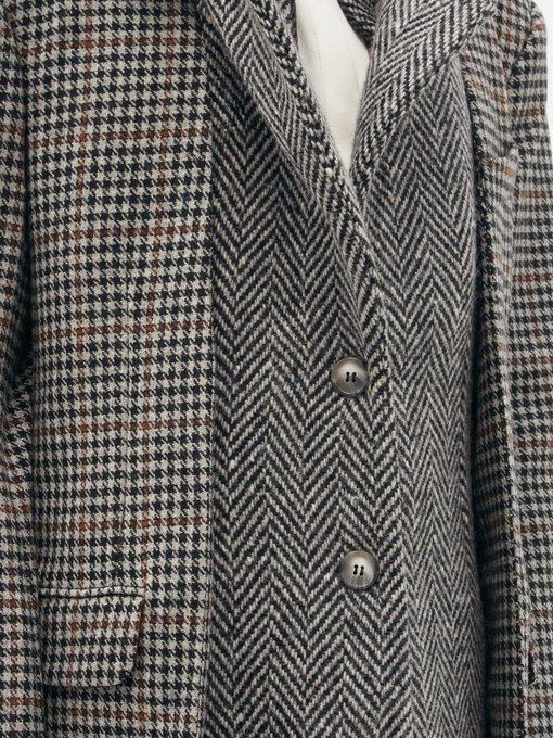Loretta layered deadstock wool-twill coat | Preen By Thornton Bregazzi ...