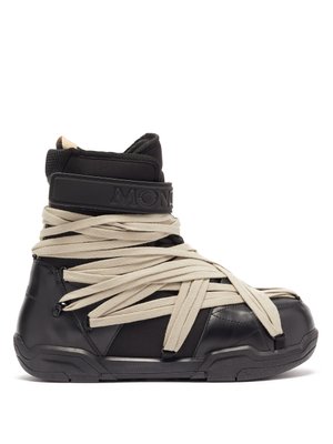 Amber lace-wrap snow boots | Moncler + Rick Owens | MATCHESFASHION US