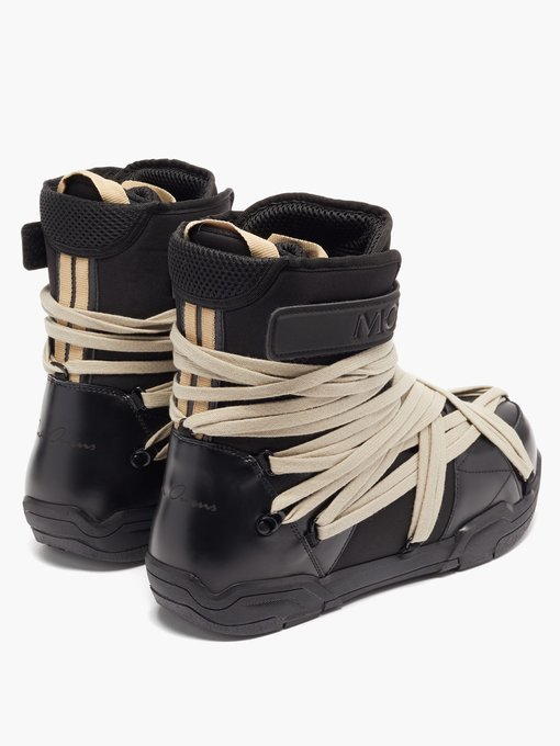 Amber lace-wrap snow boots | Moncler + Rick Owens | MATCHESFASHION US