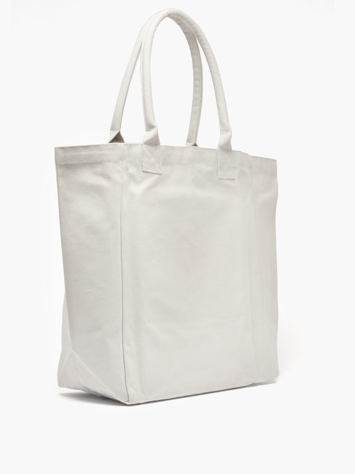 white cotton tote bag