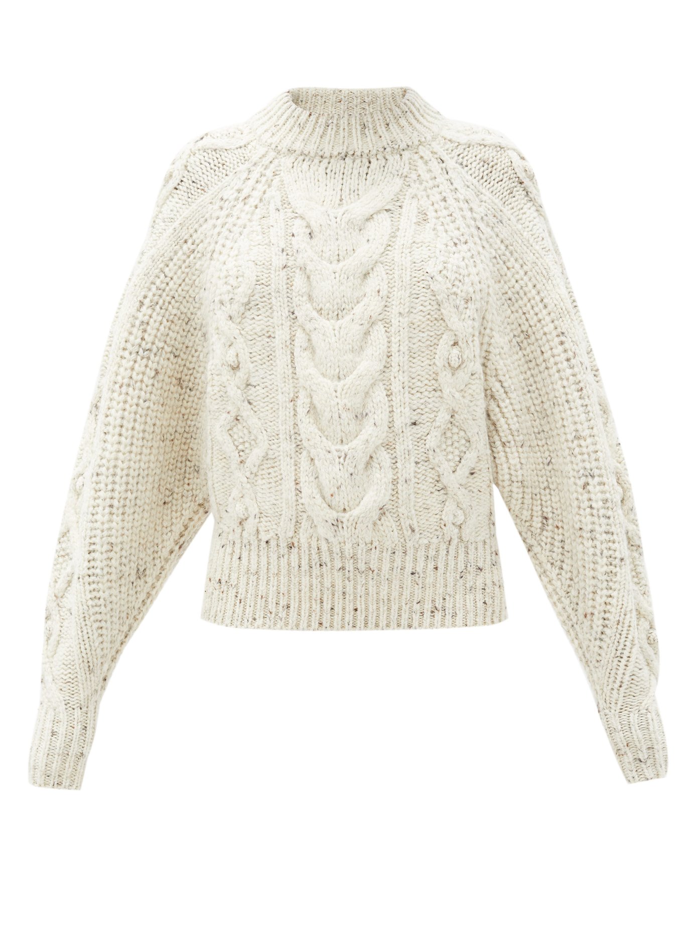 Flover cable-knit wool-blend sweater 
