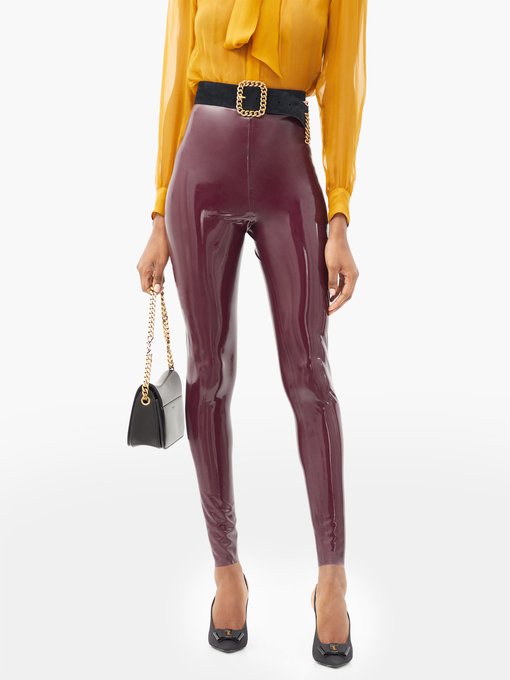 High Waist Latex Leggings