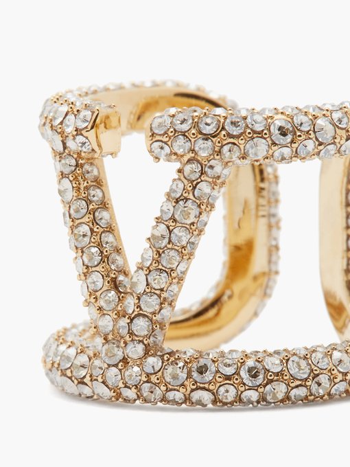 Crystal-embellished V-logo ring | Valentino Garavani | MATCHESFASHION KR