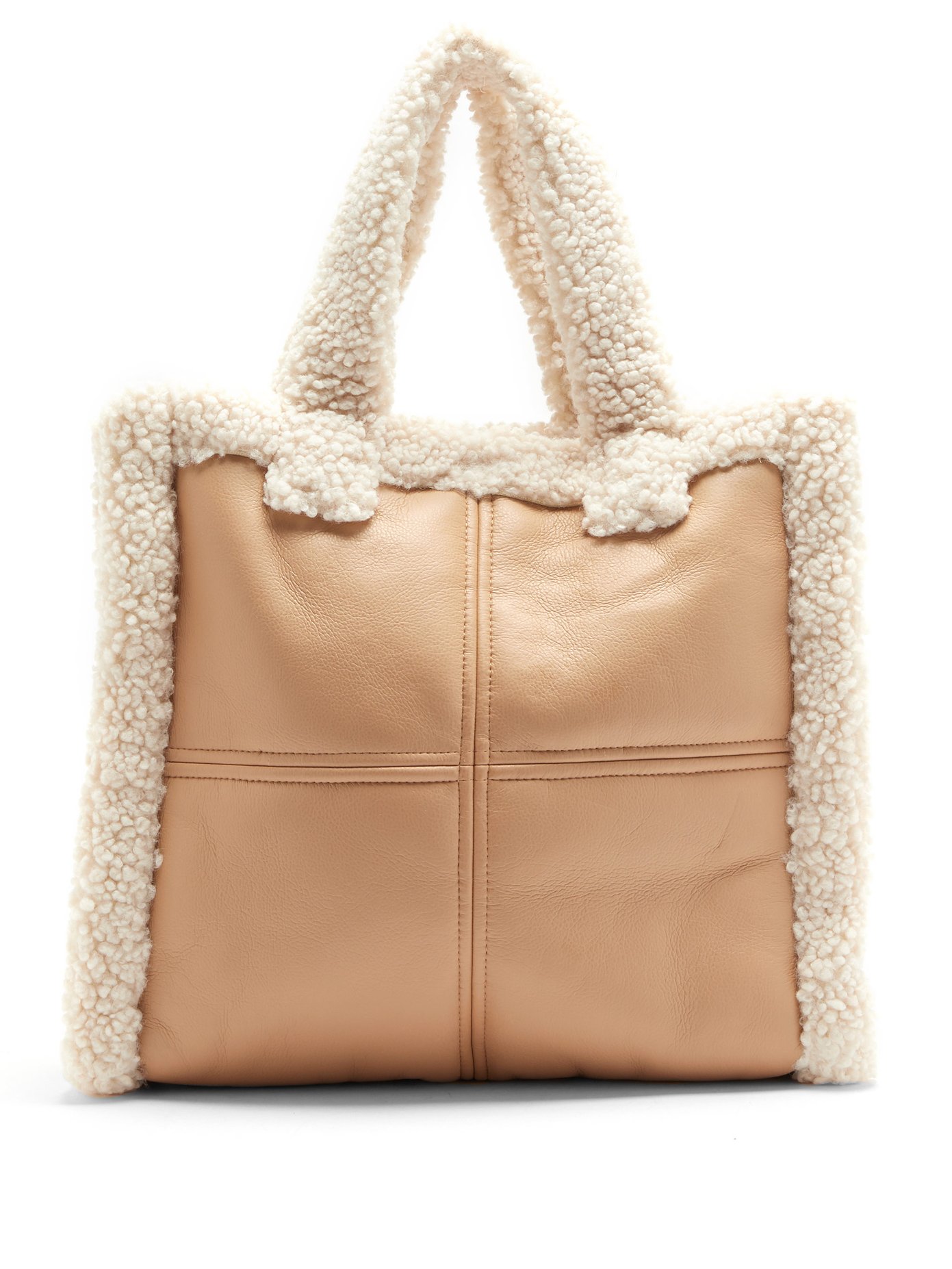 faux shearling bag