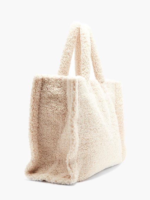 faux shearling bag