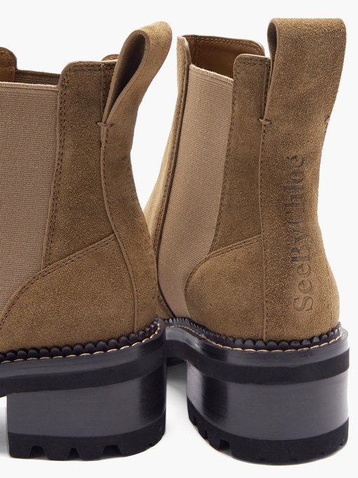 Crosta chunky-sole suede chelsea boots 