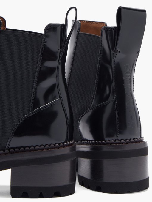 Luxor chunky-sole leather chelsea boots 