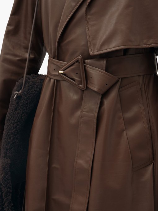 Belted leather trench coat | Bottega Veneta | MATCHESFASHION US