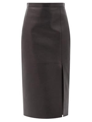 High-rise leather pencil skirt | Valentino | MATCHESFASHION US