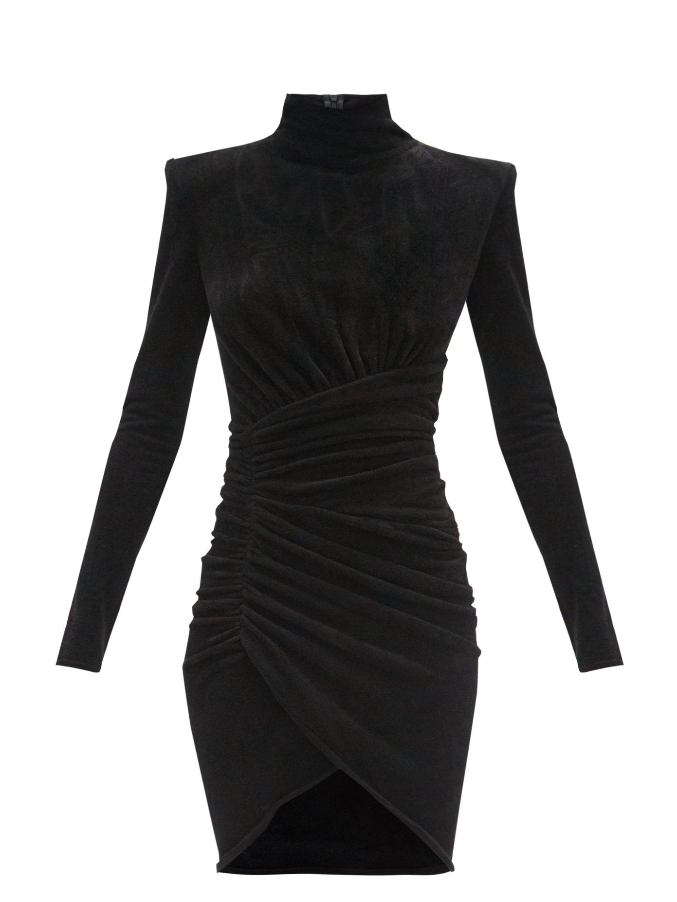 alexandre vauthier black velvet dress