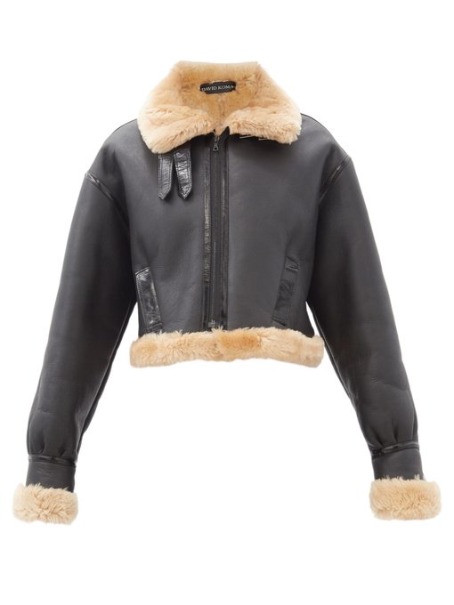 Cropped shearling jacket | David Koma | MATCHESFASHION UK