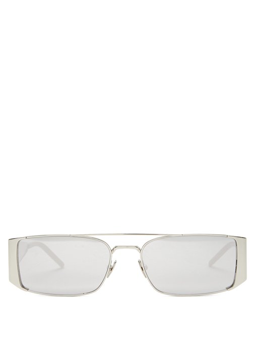 Lenny rectangle metal sunglasses | Saint Laurent | MATCHESFASHION UK