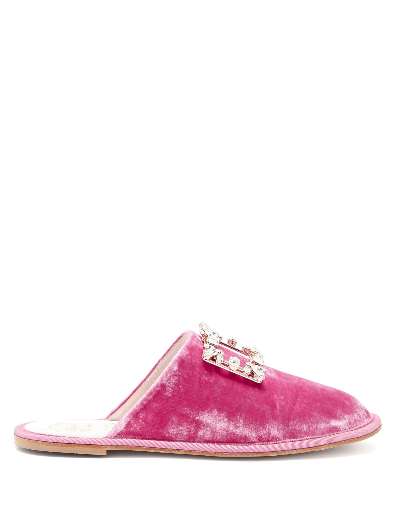 pink velvet slippers