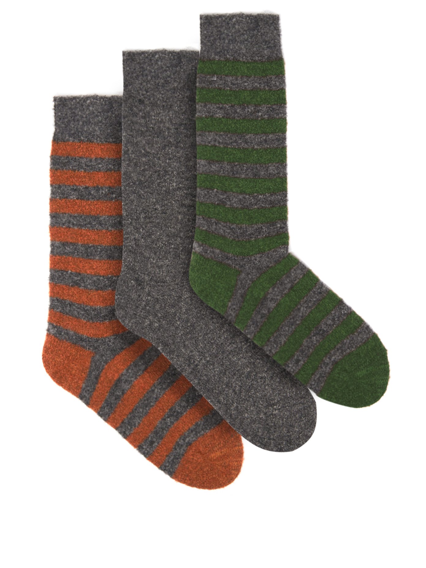 하울링 3팩 메리노울 양말 Howlin Grey Pack of three merino-blend socks