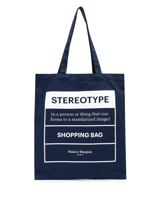 Upcycled Tote Bag Rubber Canvas Navy