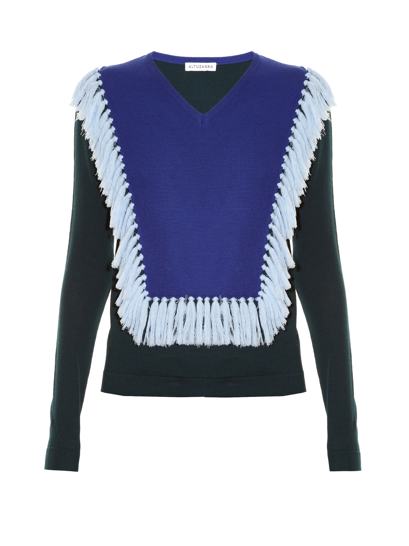 Ming tassel-trim wool sweater