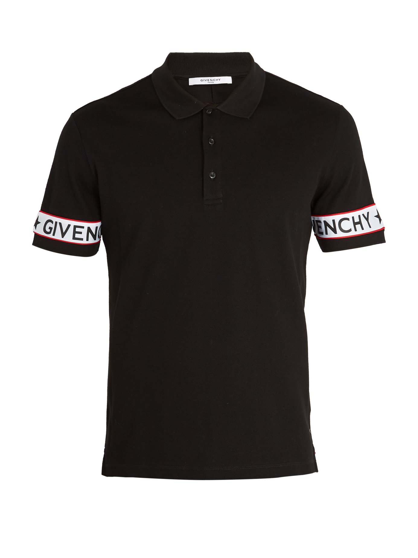 GIVENCHY Cuban-Fit Elastic-Trimmed Cotton-Pique Polo Shirt in Black ...
