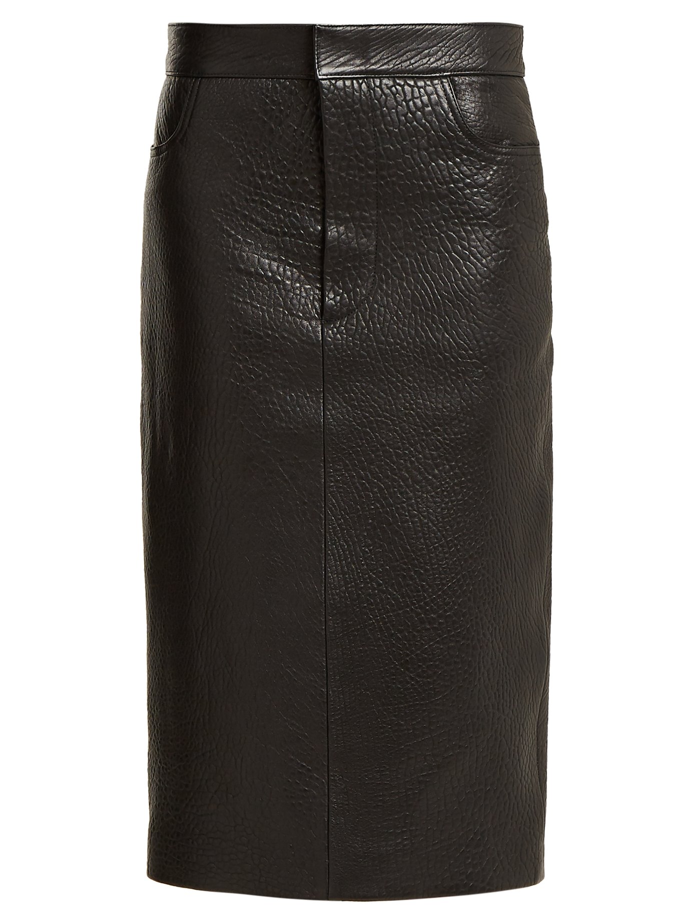 Womens Soft Leather Skirt Black Straight Fitted Pencil Skirt Back Vent Hot NEW