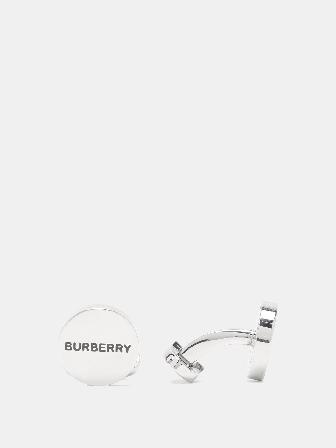 버버리 로고 커프 링크스 (선물 추천) Burberry Metallic Logo-engraved metal cufflinks