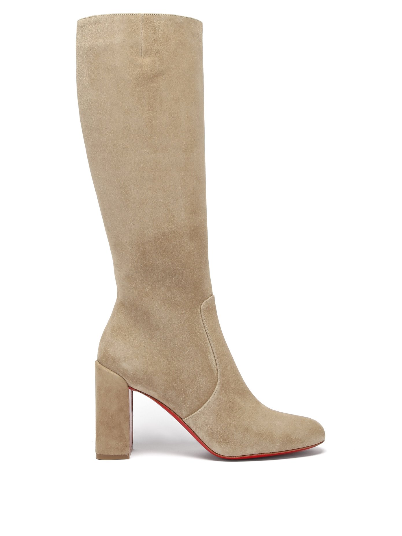 louboutin boots suede