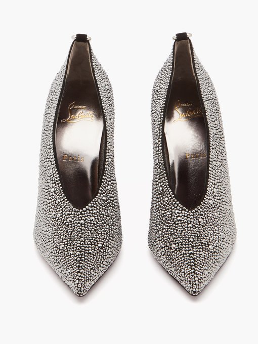 Et Pic Et 100 high-cut crystal and leather pumps | Christian Louboutin ...