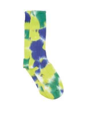 X Corgi tie-dye cotton socks | Suicoke 