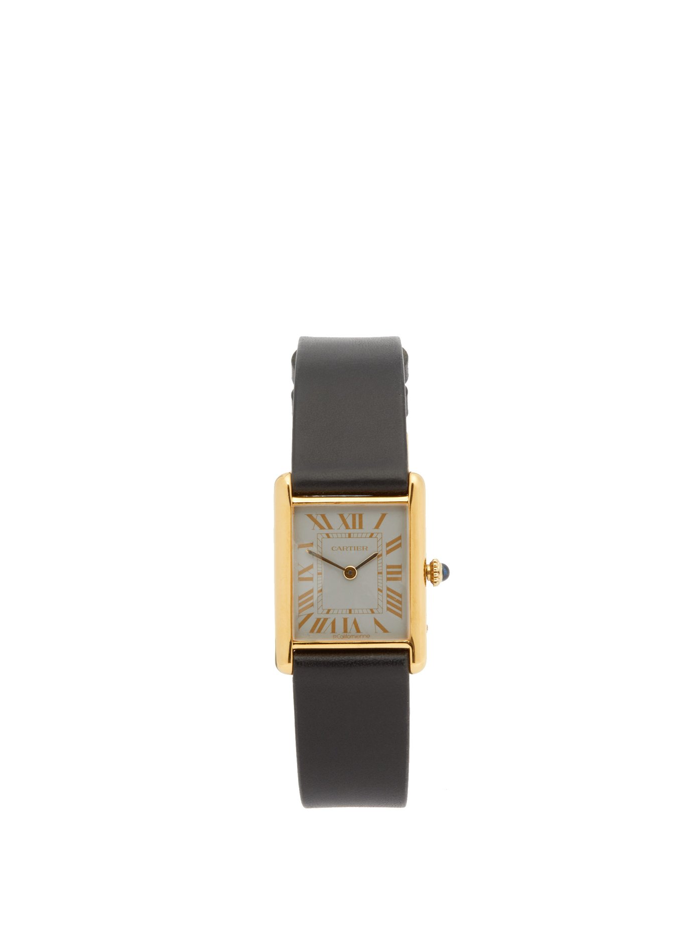 cartier gold plated watch