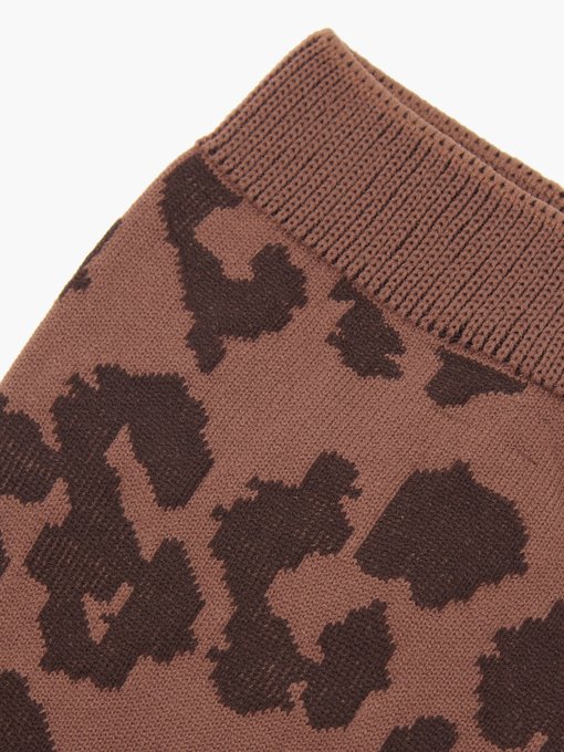 leopard print sock trainers